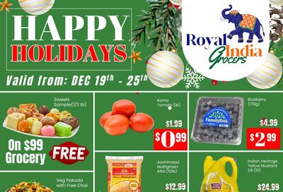 Royal India Grocers Flyer December 19 to 25