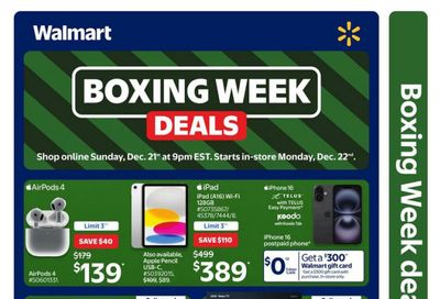 Walmart Boxing Week Deals Flyer December 21 to 31