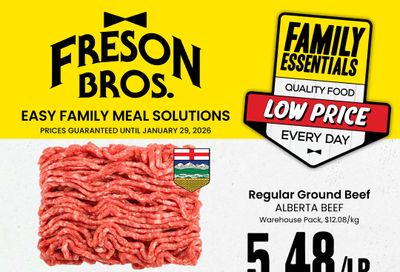 Freson Bros. Family Essentials Flyer December 26 to January 29