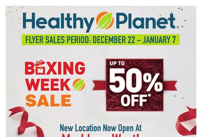 Healthy Planet Flyer December 22 to January 7