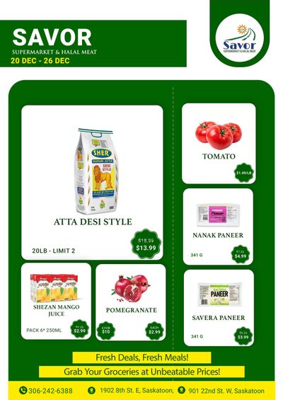 Savor Supermarket Flyer December 20 to 26