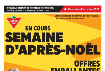 Canadian Tire (QC) Flyer December 25 to 31