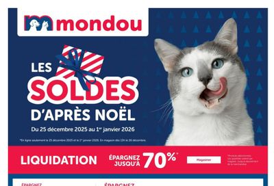 Mondou Flyer December 25 to January 1