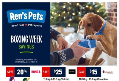 Ren's Pets Boxing Week Flyer December 25 to 31