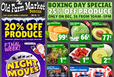 The Old Farm Market (Duncan) Flyer December 26 to 31