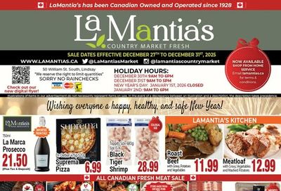 LaMantia's Flyer December 27 to 31