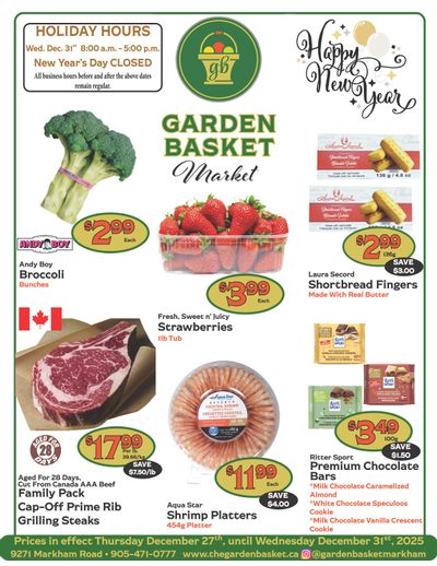 The Garden Basket Flyer December 25 to 31