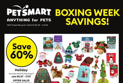 PetSmart Boxing Week Flyer December 26 to January 4