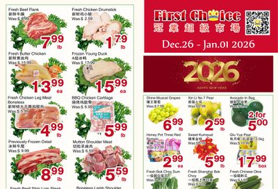 First Choice Supermarket Flyer December 26 to January 1