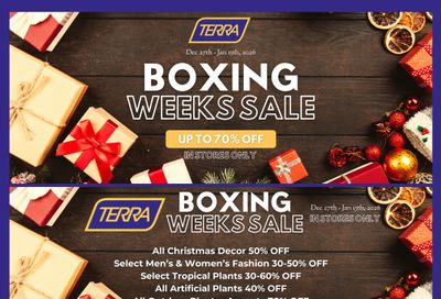 Terra Greenhouses Flyer December 27 to January 15