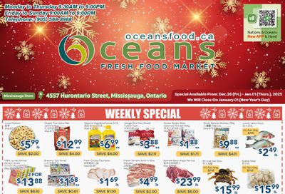 Oceans Fresh Food Market (Mississauga) Flyer December 26 to January 1