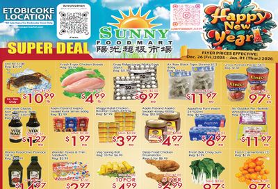 Sunny Foodmart (Etobicoke) Flyer December 26 to January 1