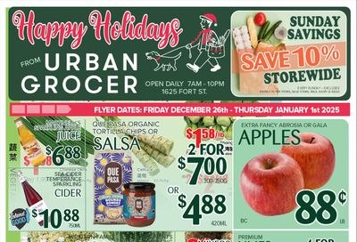 Urban Grocer Flyer December 26 to January 1