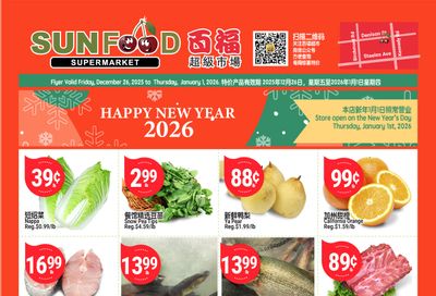 Sunfood Supermarket Flyer December 26 to January 1