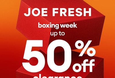 Joe Fresh Flyer December 26 to 31