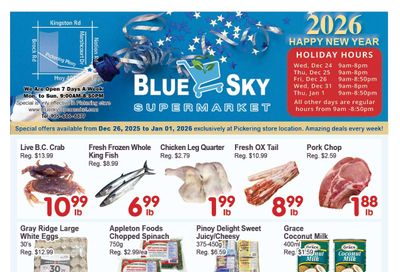 Blue Sky Supermarket (Pickering) Flyer December 26 to January 1