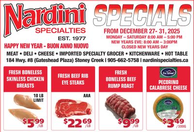 Nardini Specialties Flyer December 27 to 31