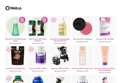 Well.ca Weekly Sales December 29 to January 4