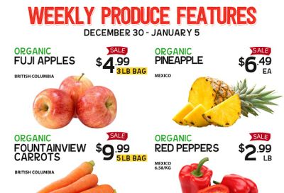 Pomme Natural Market Weekly Produce Flyer December 30 to January 5