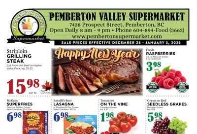 Pemberton Valley Supermarket Flyer December 28 to January 3