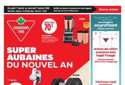 Canadian Tire (QC) Flyer January 1 to 7