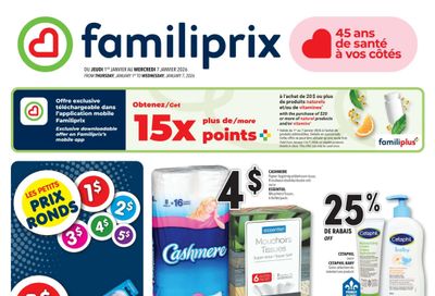 Familiprix Flyer January 1 to 7
