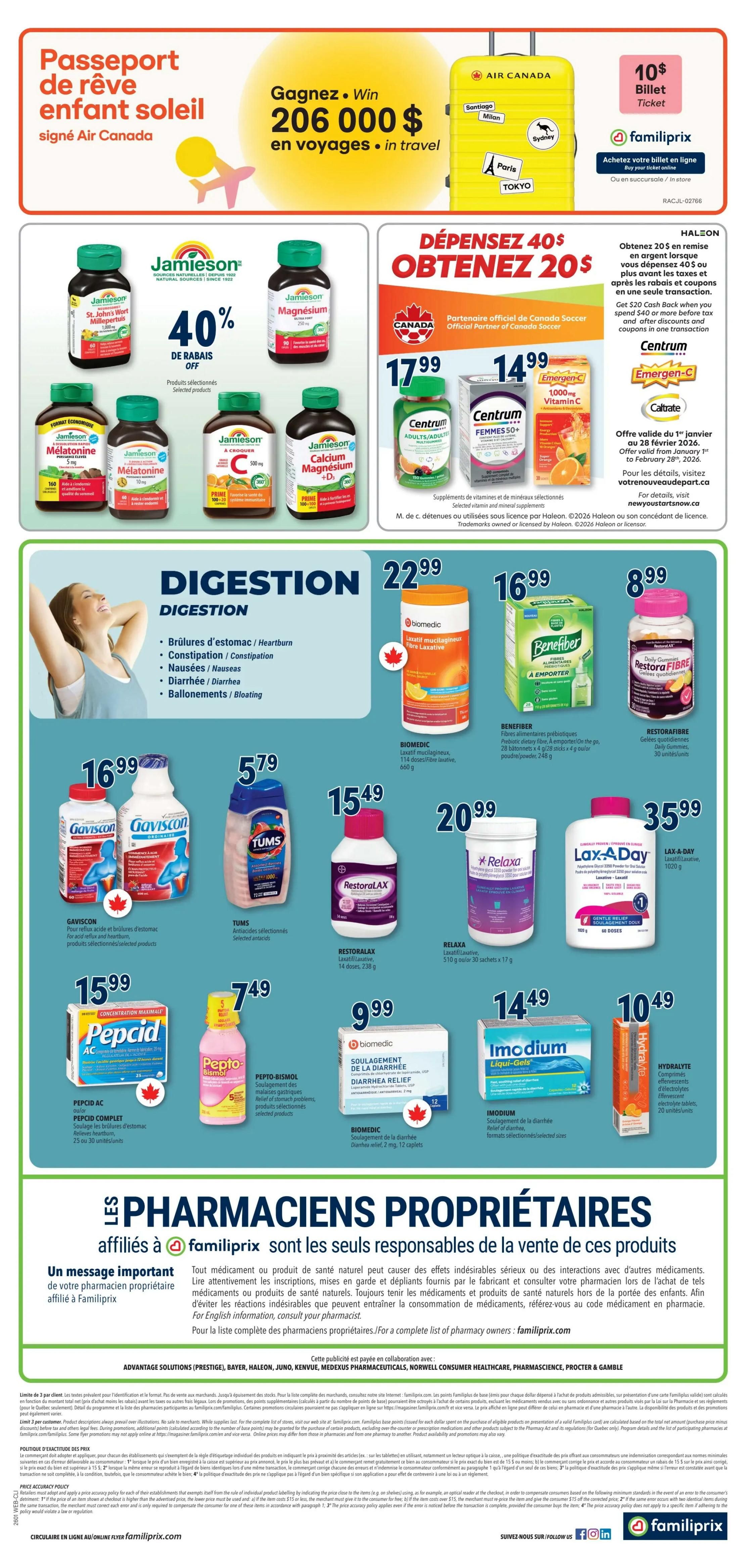 Familiprix Clinique Flyer January 1 to 7