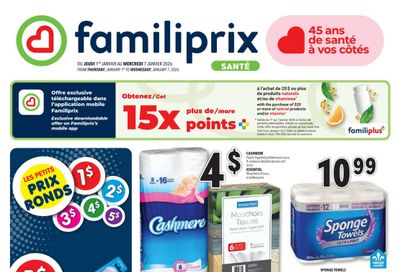 Familiprix Sante Flyer January 1 to 7