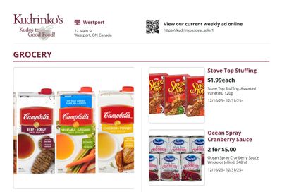 Kudrinko's Flyer December 16 to January 5