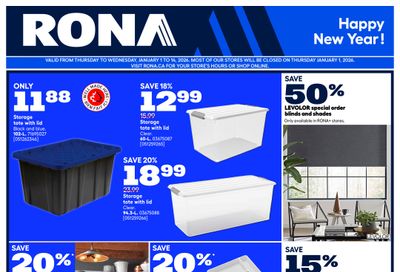 Rona & Rona+ (West) Flyer January 1 to 14