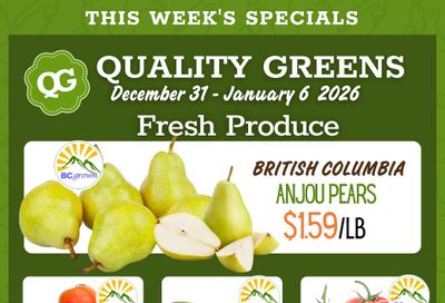 Quality Greens Flyer December 31 to January 6