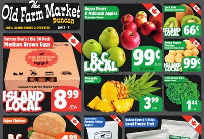 The Old Farm Market (Duncan) Flyer January 2 to 7