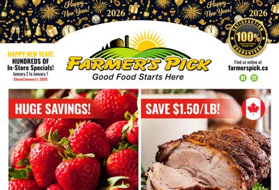 Farmer's Pick Flyer January 2 to 7
