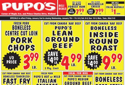 Pupo's Food Market Flyer January 2 to 7