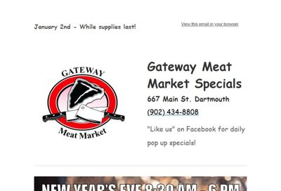 Gateway Meat Market Flyer January 1 to 7