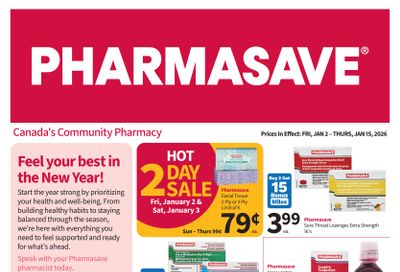 Pharmasave (ATL, ON & West ) Flyer January 2 to 15