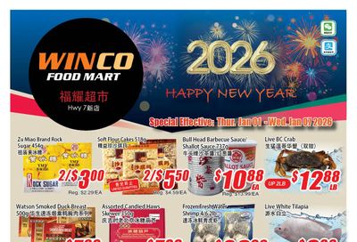 WinCo Food Mart (HWY 7) Flyer January 1 to 7