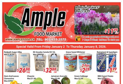 Ample Food Market (Brampton) Flyer January 2 to 8