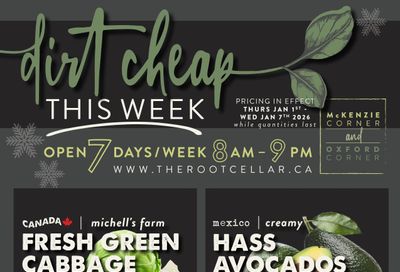 The Root Cellar Flyer January 1 to 7