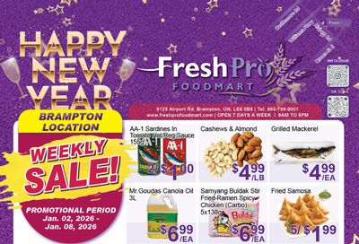 FreshPro Foodmart (Brampton) Flyer January 2 to 8