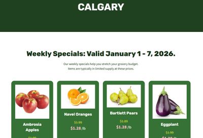 H&W Produce Flyer January 1 to 7