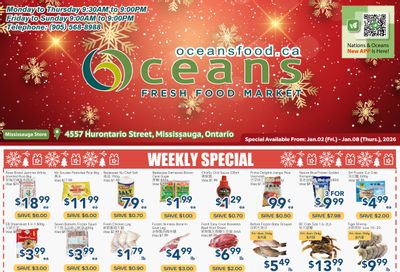 Oceans Fresh Food Market (Mississauga) Flyer January 2 to 8