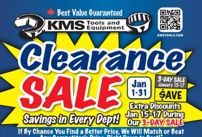KMS Tools and Equipment Flyer January 1 to 31