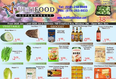 MultiFood Supermarket Flyer January 2 to 8