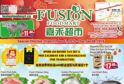 Fusion Supermarket (Unionville)  Flyer January 2 to 8