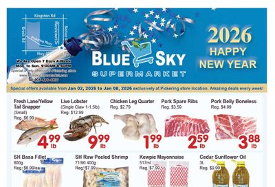 Blue Sky Supermarket (Pickering) Flyer January 2 to 8