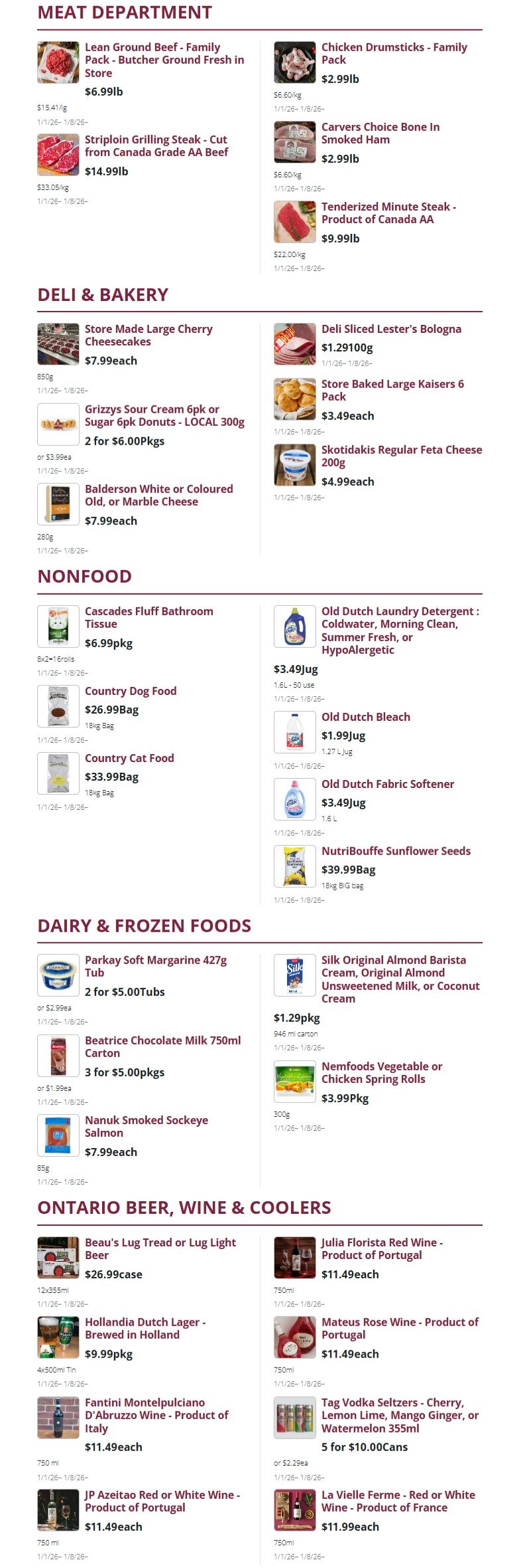 Mike Dean Local Grocer Flyer January 1 to 8