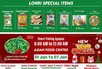 Asian Food Centre (Wanless Dr.) Flyer January 1 to 7