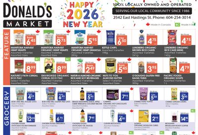 Donald's Market Flyer January 1 to 14
