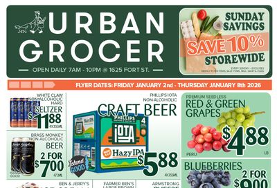 Urban Grocer Flyer January 2 to 8